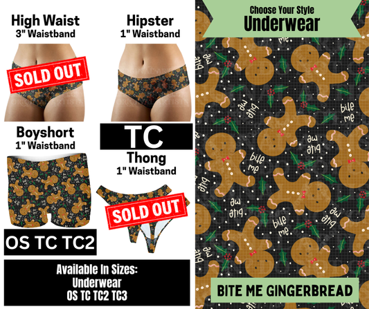 Bite Me Gingerbread Hipster, Boyshort Underwear