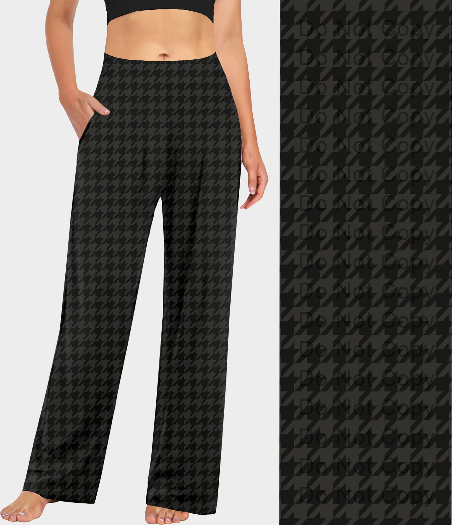 RTS - Black Houndstooth Lounge Pants