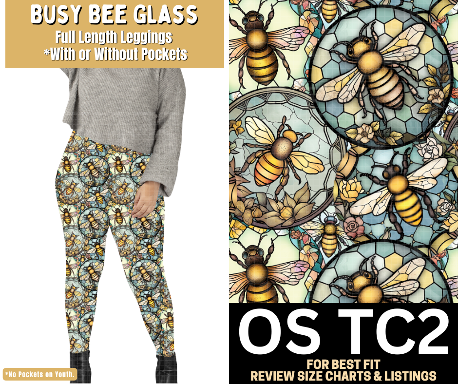 Busy Bee Glass Full Length Leggings w/ Pockets