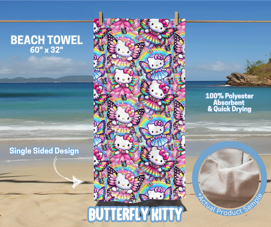 Preorder! Closes 5/15. ETA August. Butterfly Kitty Towel