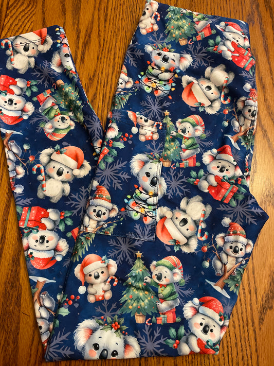 Koala Christmas Leggings OS CMAS