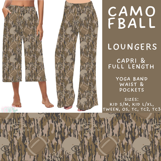 Batch #592 -  Fun Run 27 - Closes 9/30 - ETA late Nov - Camo FBall Capri and Full Length Loungers