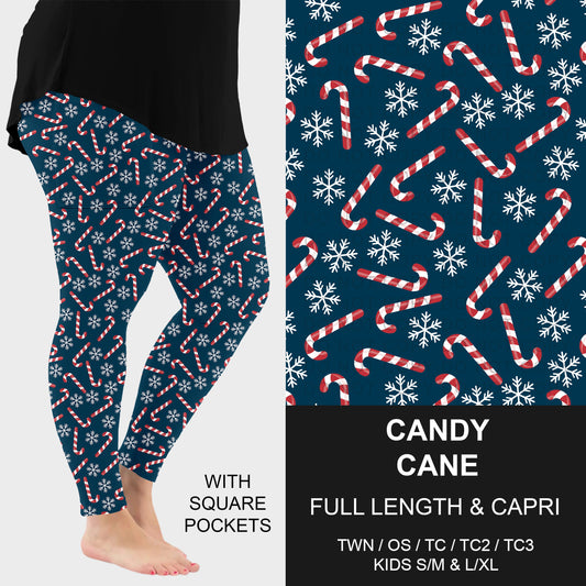 B312 - Preorder Candy Cane Leggings w/ Pockets (Closes 9/13. ETA: mid Nov.)