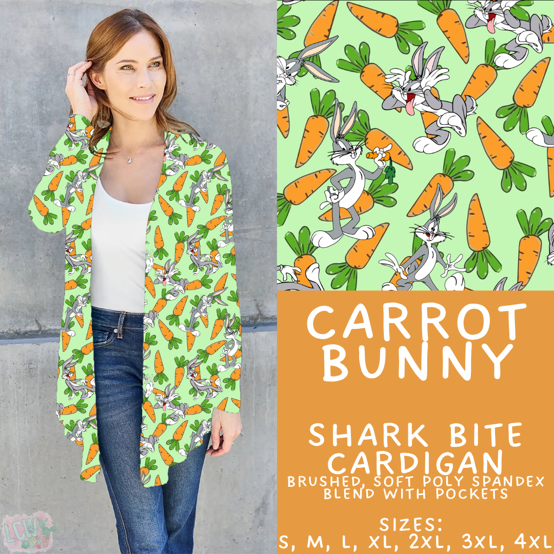 Batch #454 - Cool Characters 10 - Closes 11/26 - ETA mid Jan - Carrot Bunny Cardigan