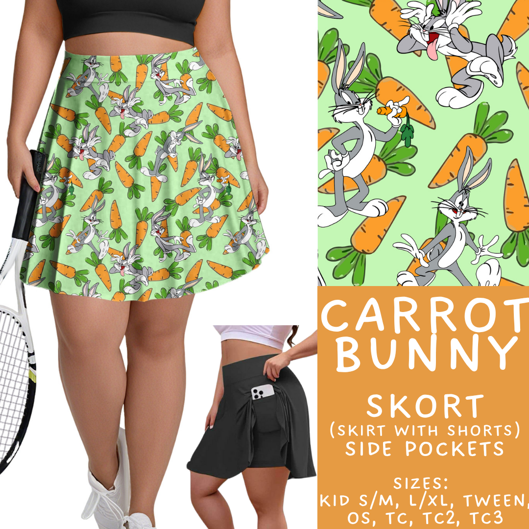 Batch #454 - Cool Characters 10 - Closes 11/26 - ETA mid Jan - Carrot Bunny Skort