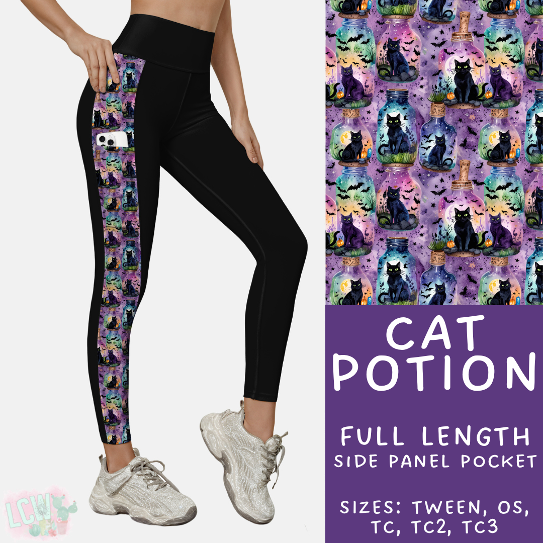 Ready to Ship - Cat Potion Side Panel Pocket Leggings - TC2