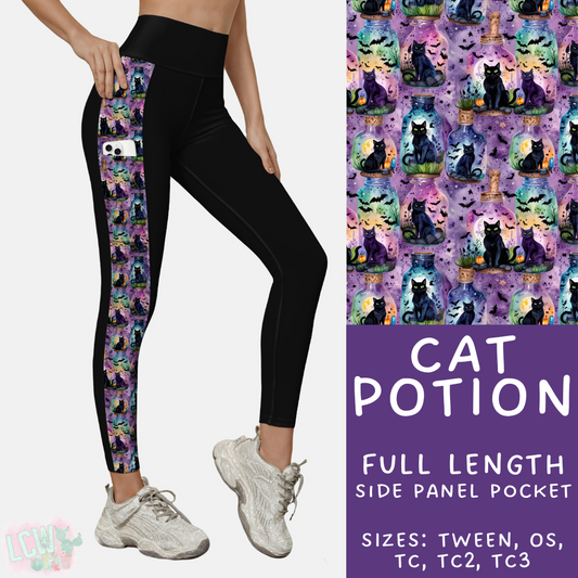 Ready to Ship - Cat Potion Side Panel Pocket Leggings - TC2