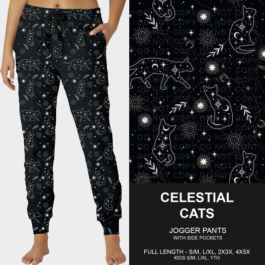 B252 - Preorder Celestial Cats Joggers (Closes 9/21. ETA mid Nov.)
