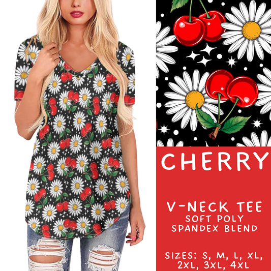 Batch #411 - July Request Run - Closes 9/11 - ETA late October - Cherry V-Neck Tee