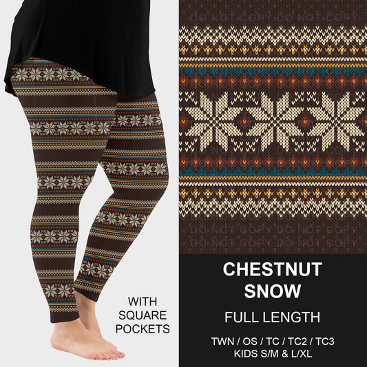 B255 - Preorder Chestnut Snow Leggings w/ Pockets (Closes 10/12. ETA early Dec.)