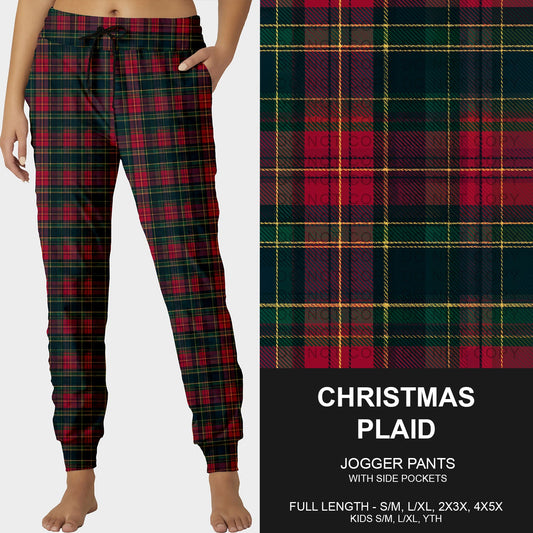 B254 - Preorder Christmas Plaid Joggers (Closes 10/05. ETA early Dec.)