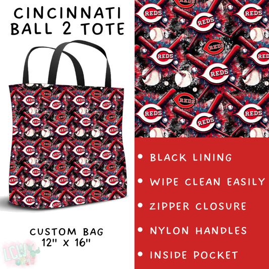 Batch #498 - Strike Out 3 - Closes 3/2 - ETA early May - Cincinnati Ball 2 Tote - Alonna's Legging Land