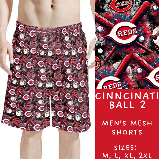 Batch #498 - Strike Out 3 - Closes 3/2 - ETA early May - Cincinnati Ball 2 Men's Shorts - Alonna's Legging Land