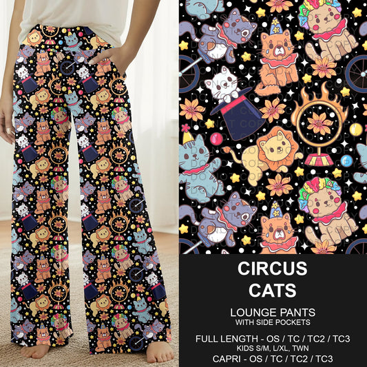 B286 - Preorder Circus Cats Lounge Pants (Closes 4/19. ETA: late June)