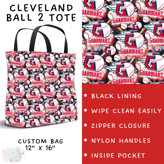 Batch #498 - Strike Out 3 - Closes 3/2 - ETA early May - Cleveland Ball 2 Tote - Alonna's Legging Land