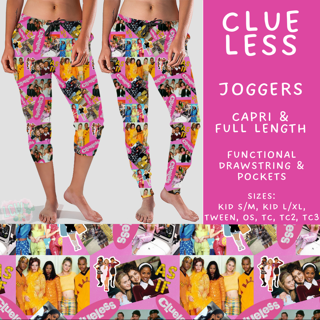 Batch #502 - Show Time - Closes 3/11 - ETA mid May - Clue Less Full and Capri Length Joggers