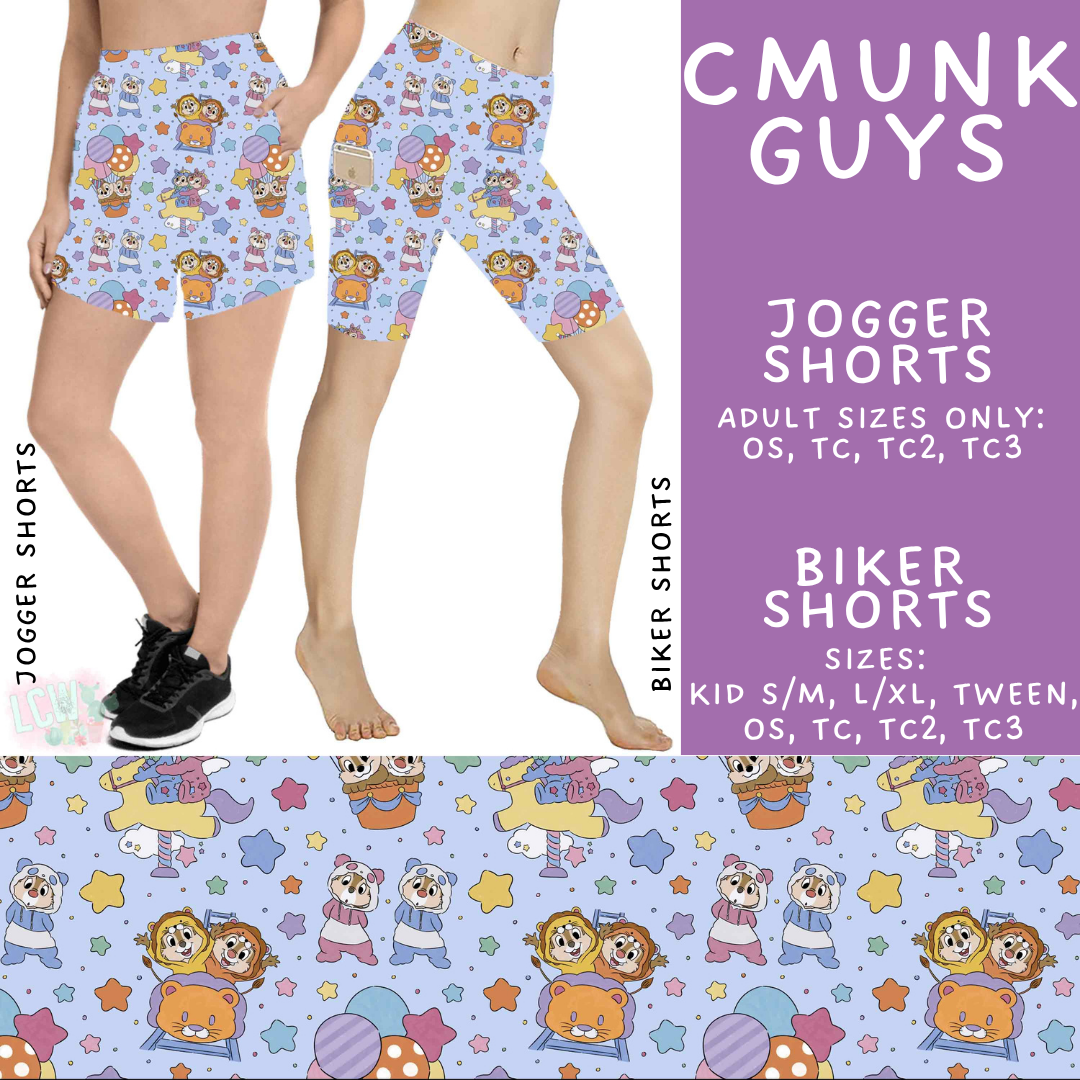 Batch #541 - Magical Faves 21 - Closes 6/10 - ETA mid August -  CMunk Guys Biker & Jogger Shorts