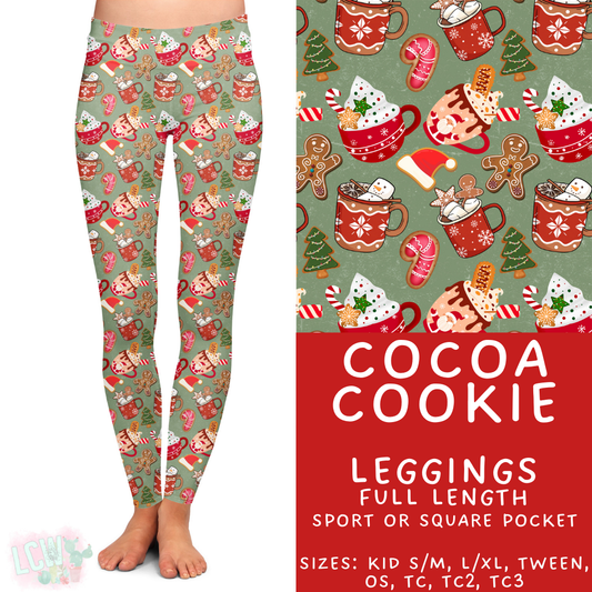 Batch #424 - Jingle All The Way - Closes 10/3 - ETA mid/late Nov - Cocoa Cookie Full Length Leggings