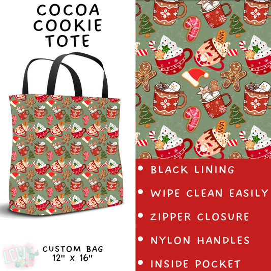 Batch #424 - Jingle All The Way - Closes 10/3 - ETA mid/late Nov - Cocoa Cookie Tote