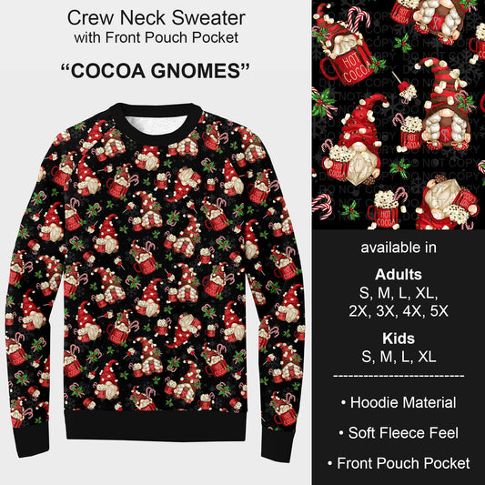 B254 - Preorder Cocoa Gnomes Sweater w/ Front Pocket (Closes 10/05. ETA early Dec.)