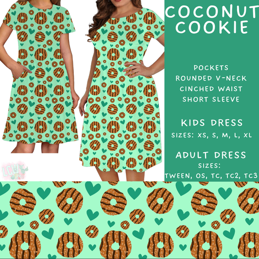 Batch #429 - Cookie Dealer 3 - Closes 10/13 - ETA late Nov - Coconut Cookie Women's & Girls Dresses