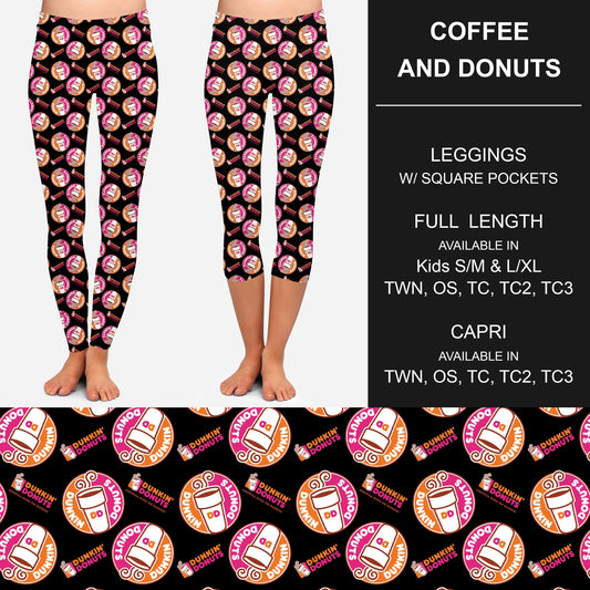 B150 - Preorder Coffee and Donuts Leggings w/ Pockets (Closes 5/05. ETA: mid July)