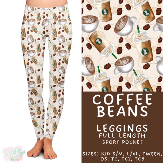 Batch #445 - Fun Run 16 - Closed 11/10 - ETA late Dec - Coffee Beans Full Length Leggings