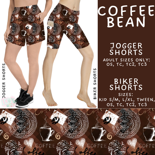Batch #508 - February Request Run - Closes 3/25 - ETA late May - Coffee Bean Biker & Jogger Shorts