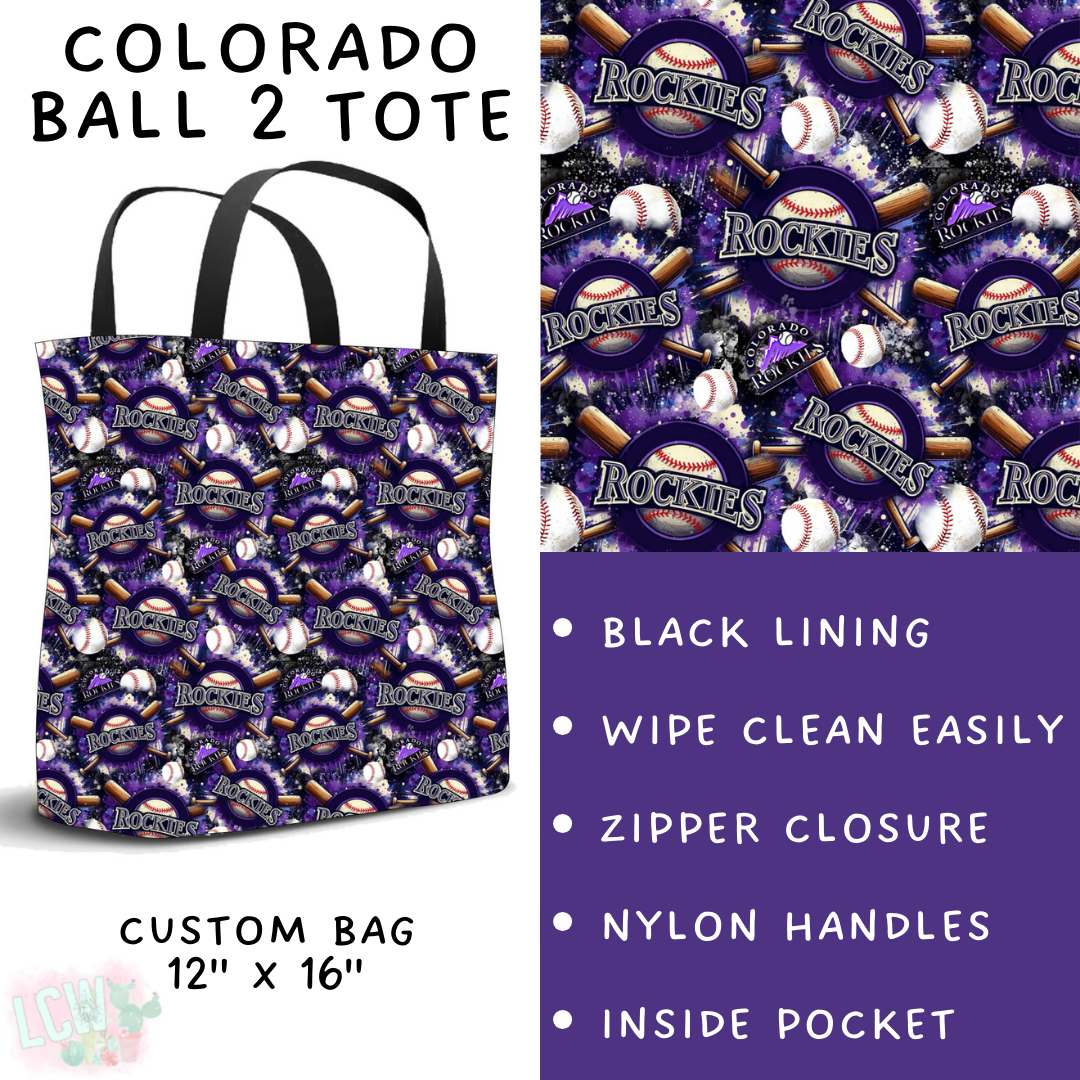 Batch #498 - Strike Out 3 - Closes 3/2 - ETA early May - Colorado Ball 2 Tote - Alonna's Legging Land