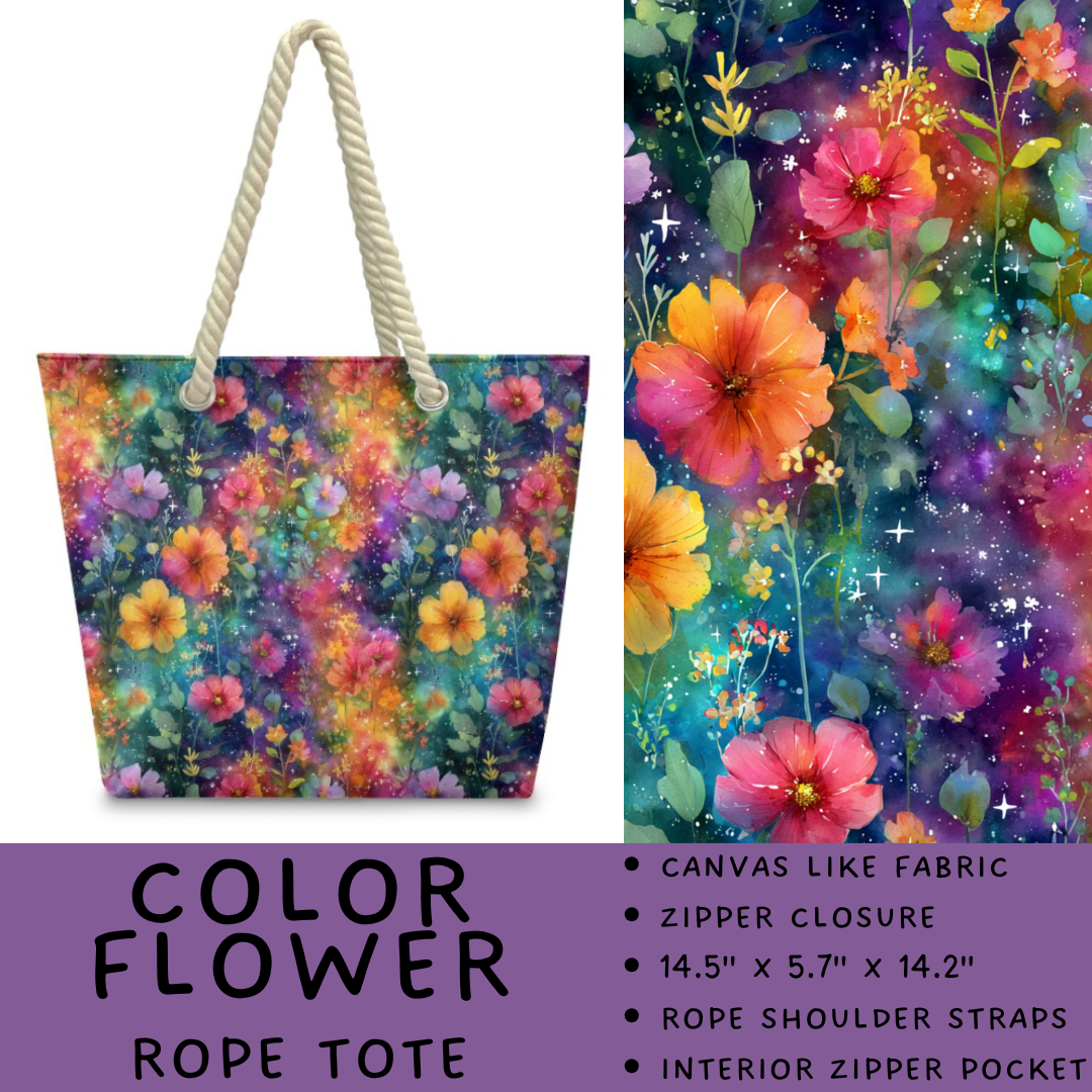Batch #447 - The Rope Tote - Closes 11/13 - ETA late Dec - Color Flower Rope Tote