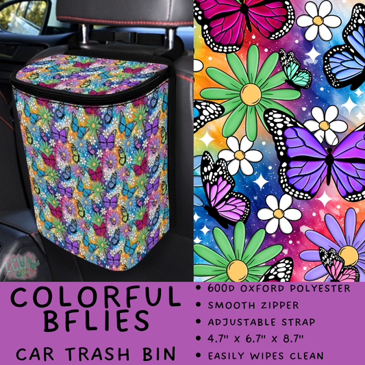 Batch #423 - Car Accessories - Closes 10/2 - ETA mid/late Nov - Colorful BFlies Car Trash Bin