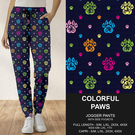 B298 - Preorder Colorful Paws Joggers (Closes 7.05. ETA: early Sept.)