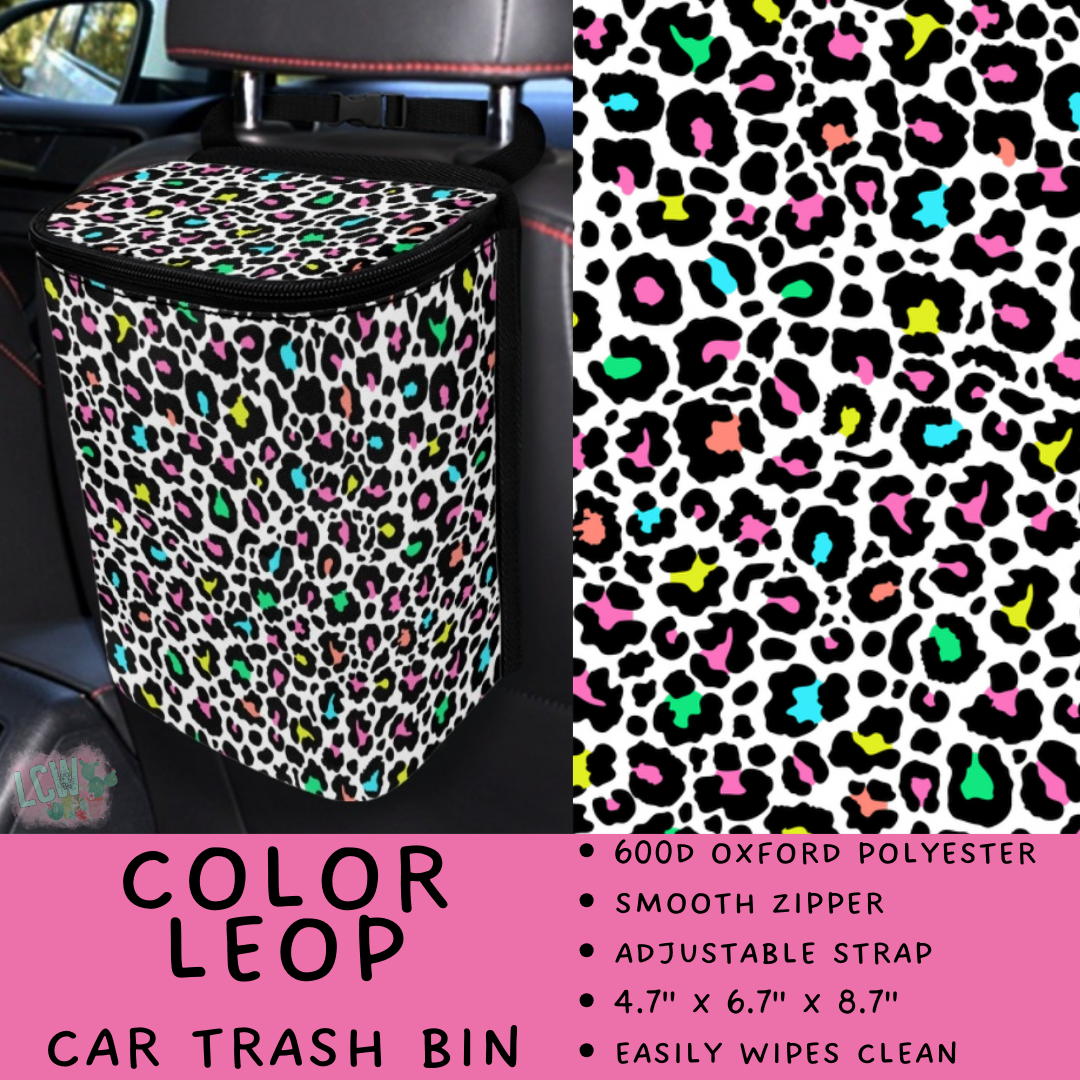 Batch #423 - Car Accessories - Closes 10/2 - ETA mid/late Nov - Color Leop Car Trash Bin