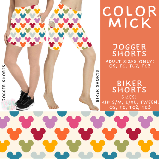 Batch #541 - Magical Faves 21 - Closes 6/10 - ETA mid August -  Color Mick Biker & Jogger Shorts