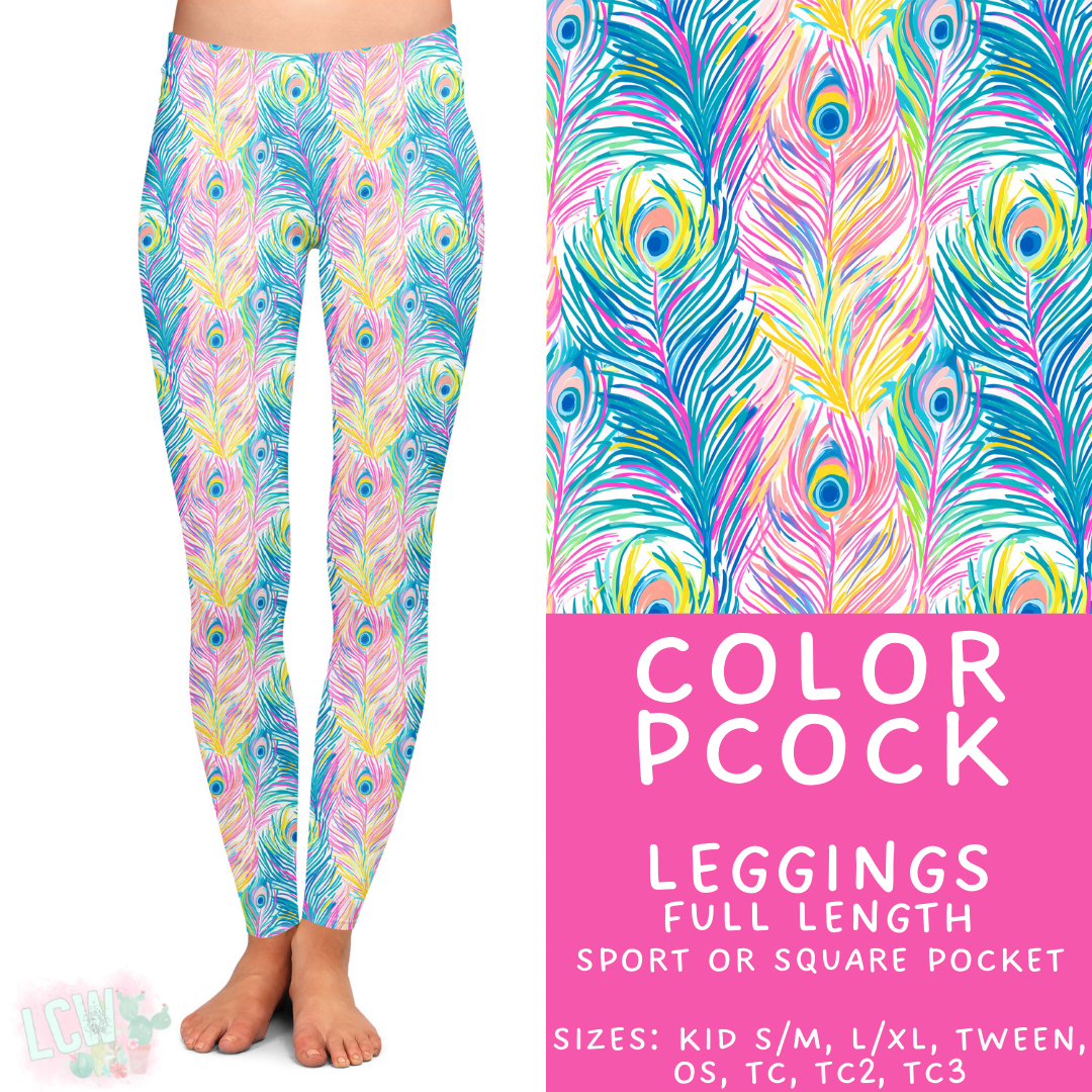 Batch #421 - Fun Run 15 - Closes 9/29 - ETA mid/late Nov - Color Pcock Full Length Leggings