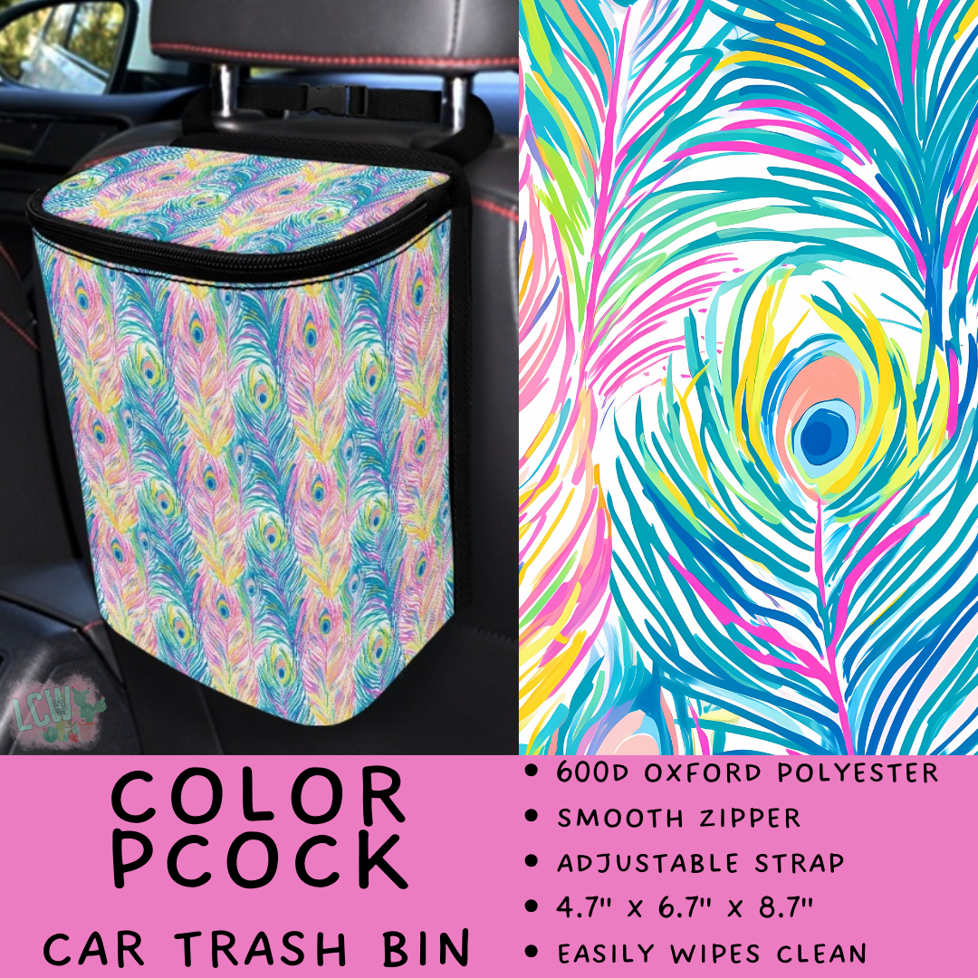Batch #423 - Car Accessories - Closes 10/2 - ETA mid/late Nov - Color Pcock Car Trash Bin