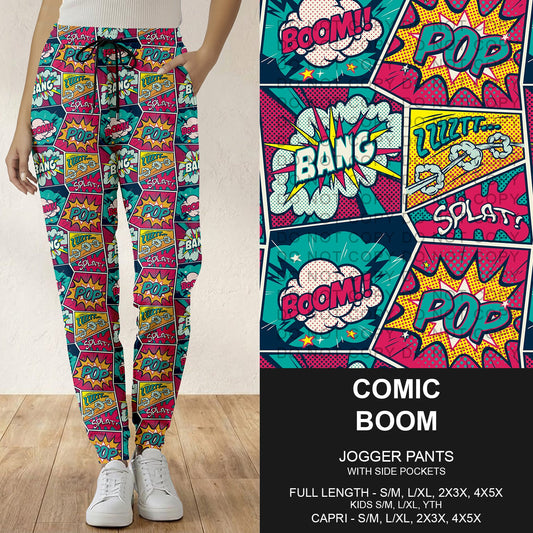 B286 - Preorder Comic Boom Joggers (Closes 4/19. ETA: late June)