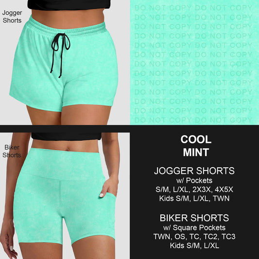 B280 - Preorder Cool Mint Jogger/Biker Shorts (Closes 3/22. ETA: late May)