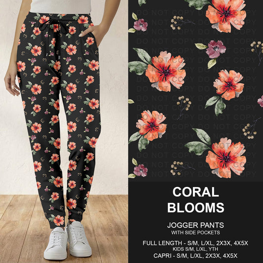 B293 - Preorder Coral Blooms Joggers (Closes 5/31. ETA: early Aug.)