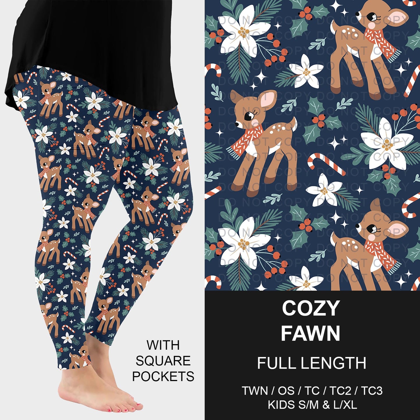 B254 - Preorder Cozy Fawn Leggings w/ Pockets (Closes 10/05. ETA early Dec.)