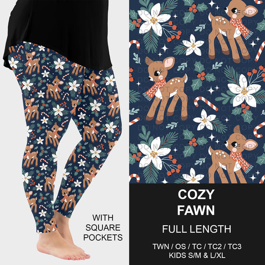 B254 - Preorder Cozy Fawn Leggings w/ Pockets (Closes 10/05. ETA early Dec.)