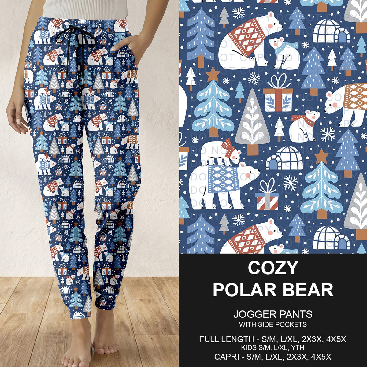B313 - Preorder Cozy Polar Bear Joggers (Closes 9/20. ETA: late Nov.)