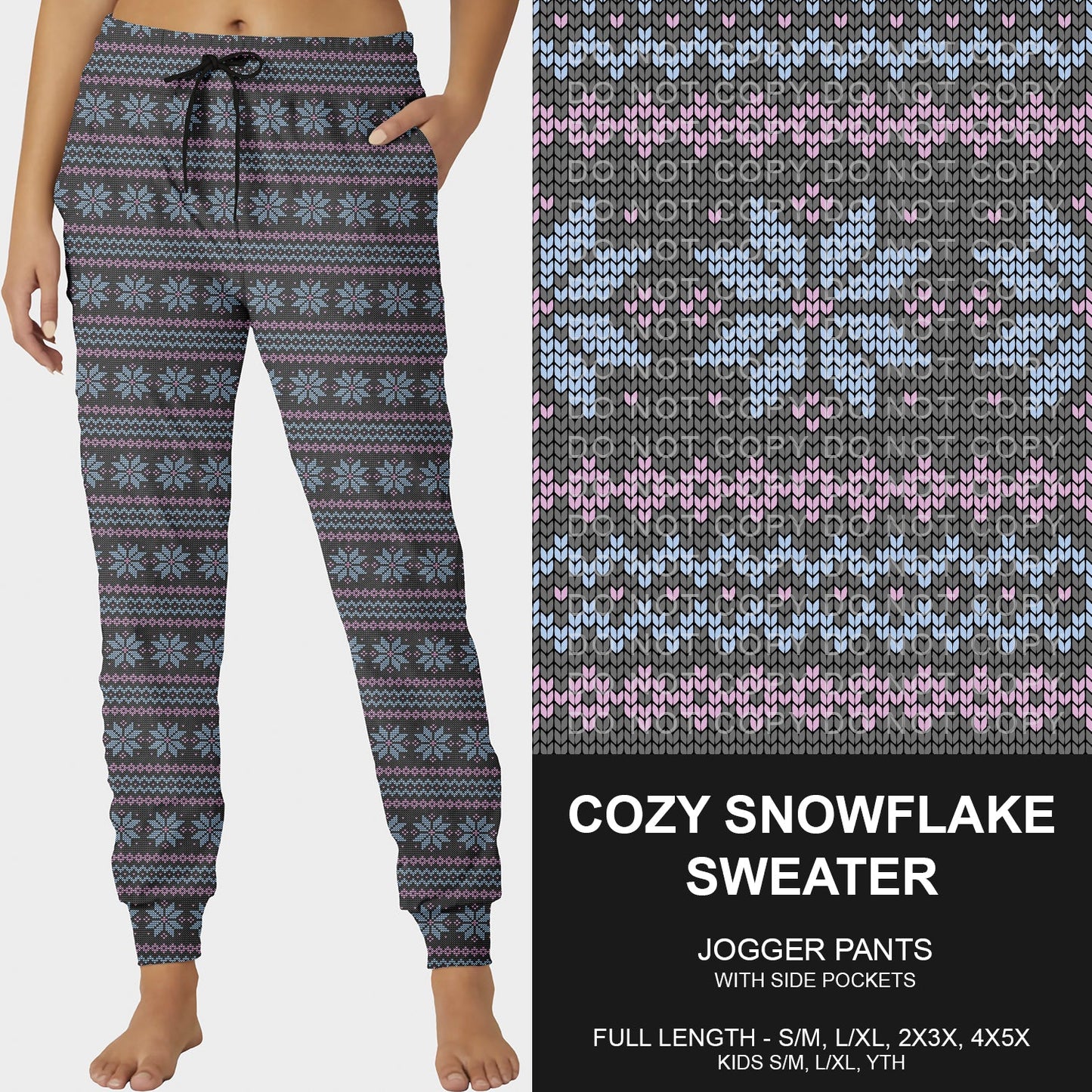 B255 - Preorder Cozy Snowflake Sweater Joggers (Closes 10/12. ETA early Dec.)