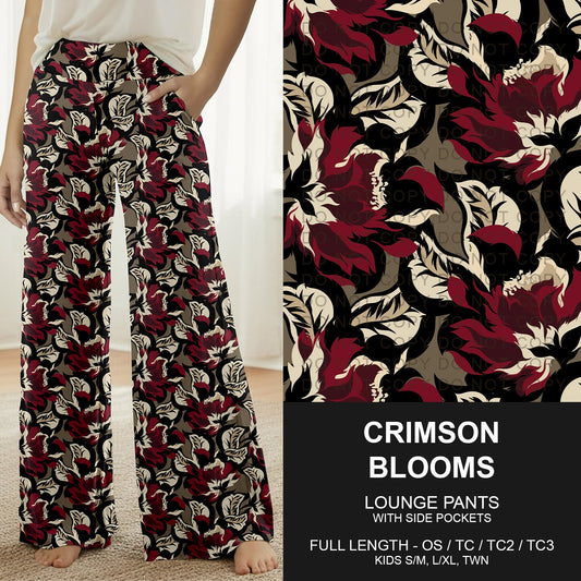 B261 - Preorder Crimson Blooms Lounge Pants (Closes 11/16. ETA late Jan.)