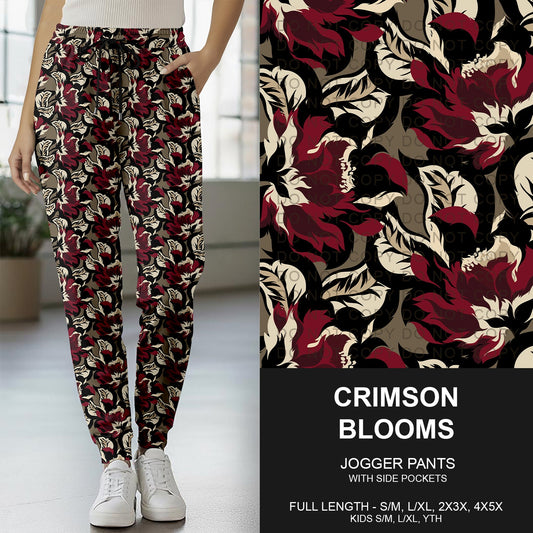 B261 - Preorder Crimson Blooms Joggers (Closes 11/16. ETA late Jan.)