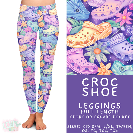 Batch #411 - July Request Run - Closes 9/11 - ETA late October - Croc Shoe Full Length Leggings