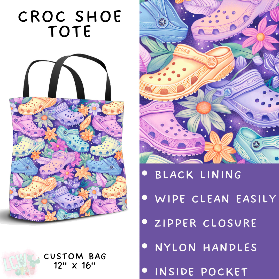 Batch #411 - July Request Run - Closes 9/11 - ETA late October - Croc Shoe Tote