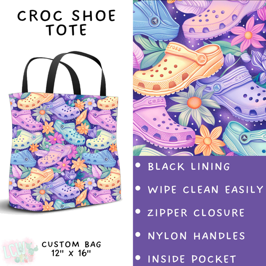 Batch #411 - July Request Run - Closes 9/11 - ETA late October - Croc Shoe Tote