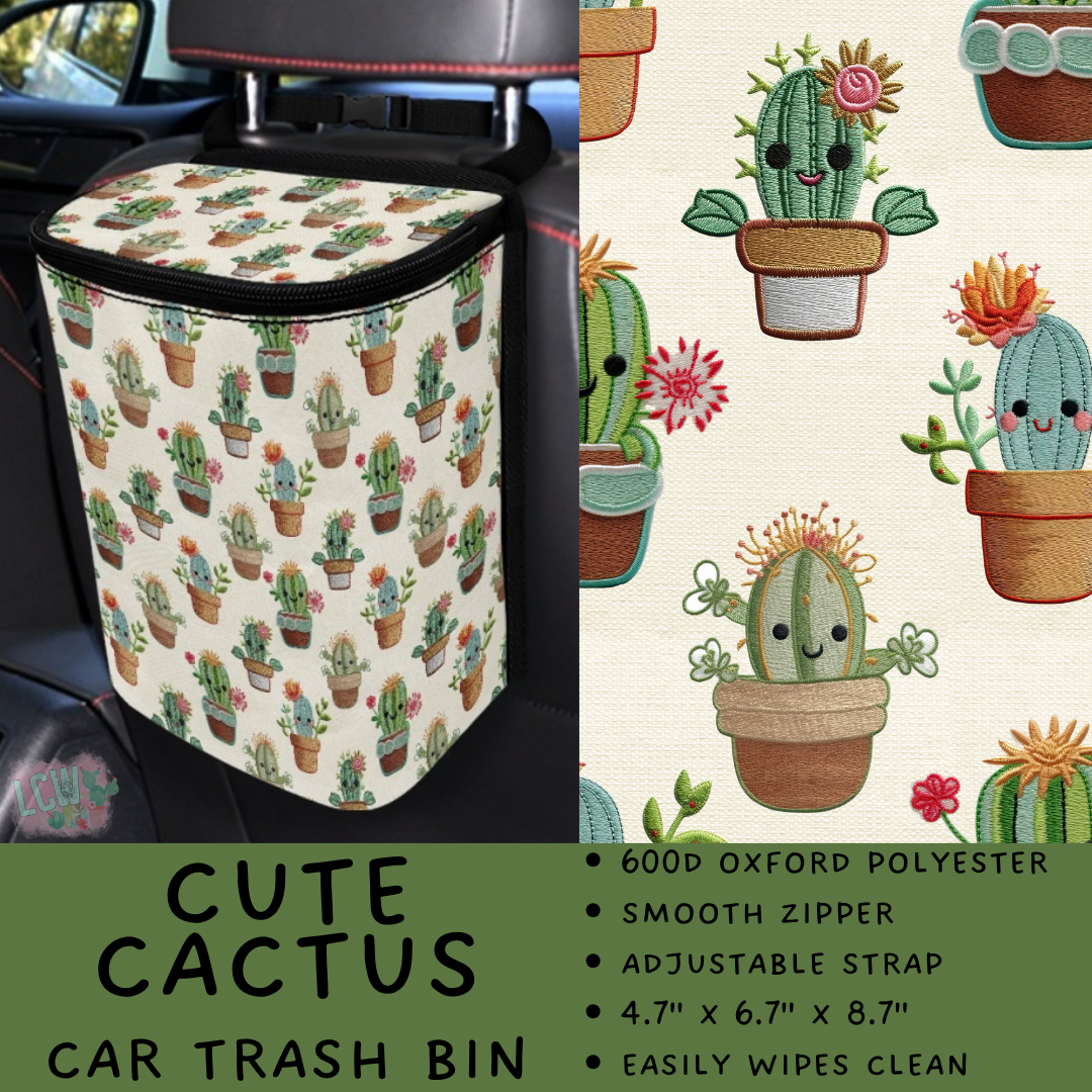 Batch #423 - Car Accessories - Closes 10/2 - ETA mid/late Nov - Cute Cactus Car Trash Bin