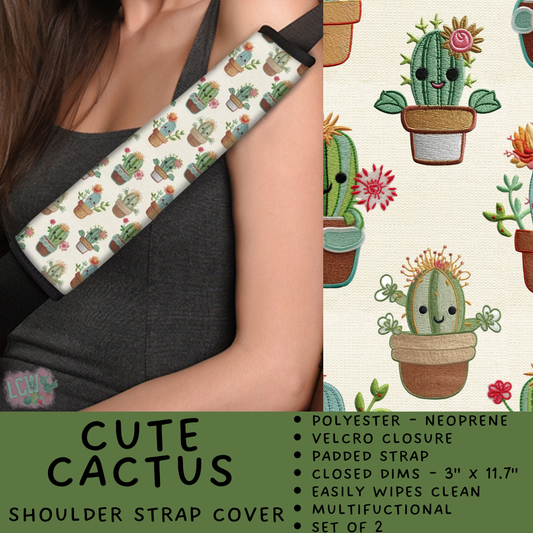 Batch #423 - Car Accessories - Closes 10/2 - ETA mid/late Nov - Cute Cactus Shoulder Strap Pads